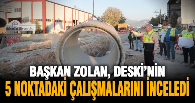 Başkan Zolan, altyapı çalışmalarını inceledi