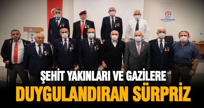 Şehit yakınları ve gazilere duygulandıran sürpriz