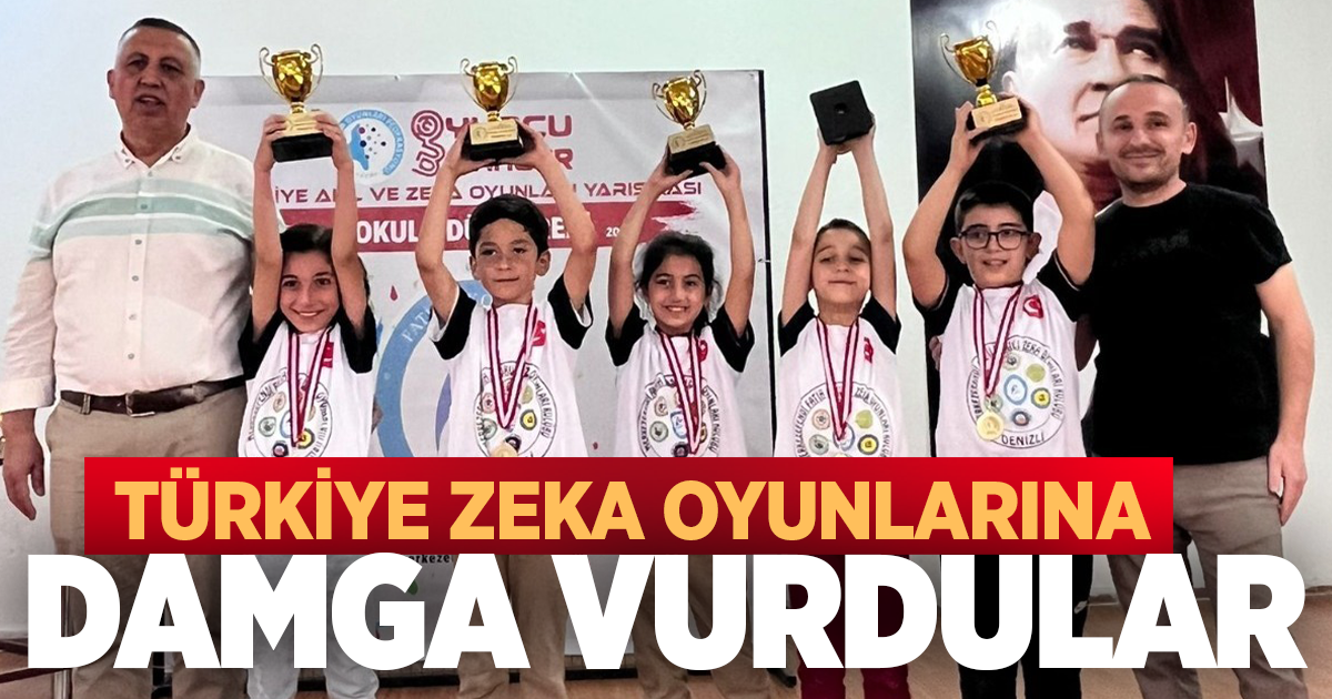 Denizlili çocuklar Türkiye Zeka Oyunlarına damga vurdu