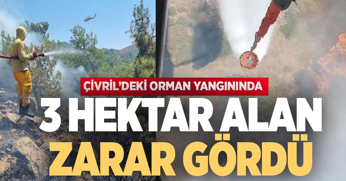 Çivril’deki orman yangınında 2 hektar alan zarar gördü