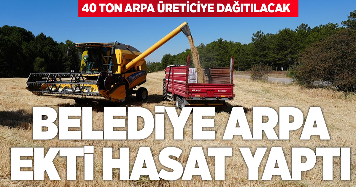 Pamukkale Belediyesi, üreticiye dağıtmak üzere 40 ton arpa üretti