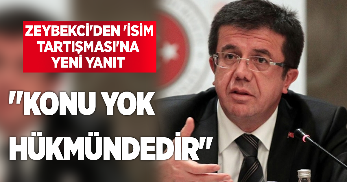 Zeybekci, isminin silinmesiyle ilgili polemiğe, son açıklamalar üzerine yeniden değindi