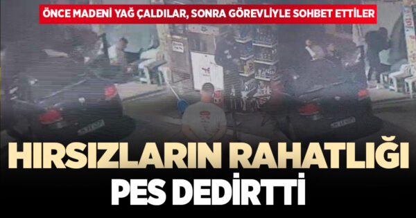 Görevlinin yanı başındaki rahat hırsızlar pes dedirtti