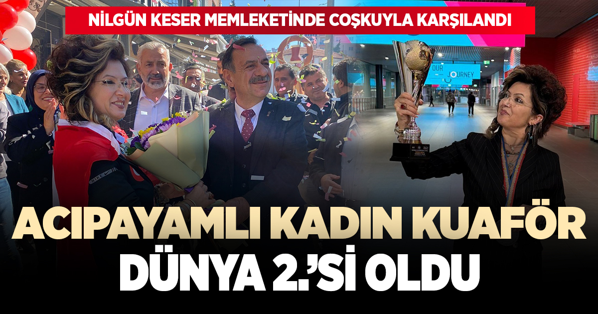 Acıpayamlı kadın kuaför İngiltere’de Dünya 2.’si oldu