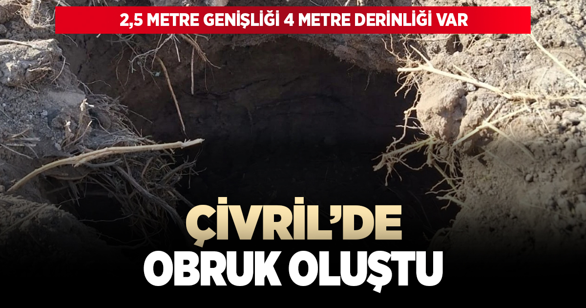 ÇİVRİL’DE 4 METRELİK OBRUK OLUŞTU