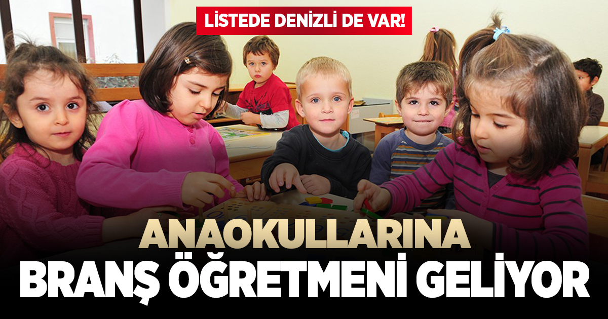 Anaokullarına branş öğretmeni geliyor!