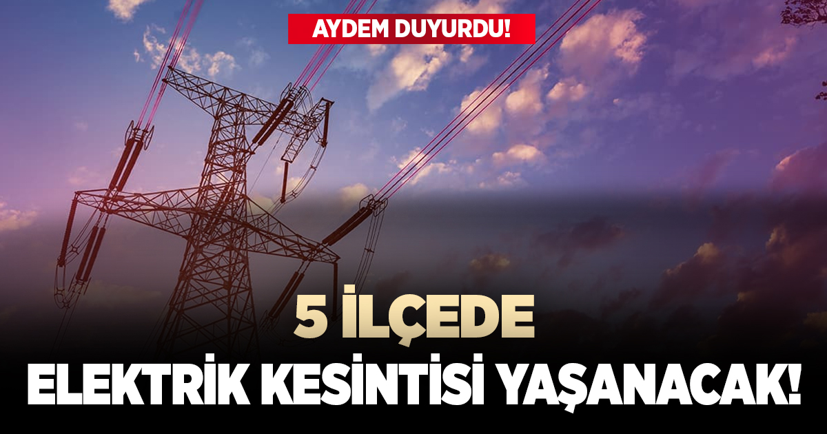 Denizli'nin 5 ilçesinde elektrikler kesilecek