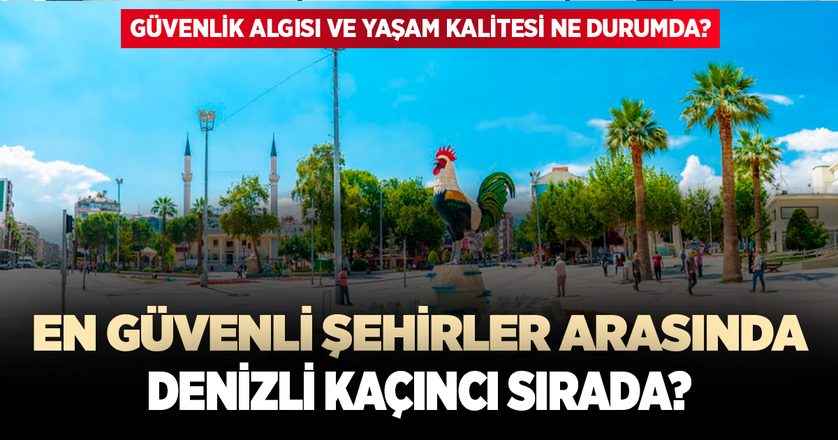 En güvenli şehirler arasında Denizli kaçıncı sırada?