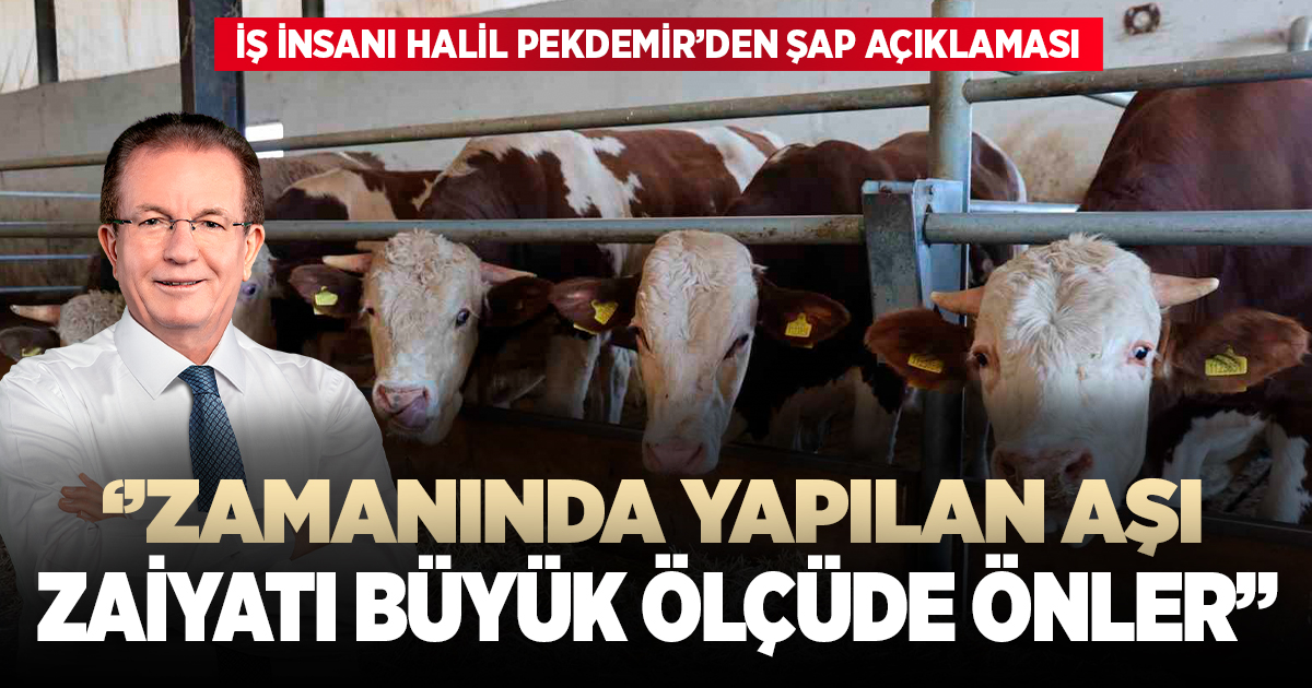 İş insanı Halil Pekdemir'den şap hastalığı uyarısı!