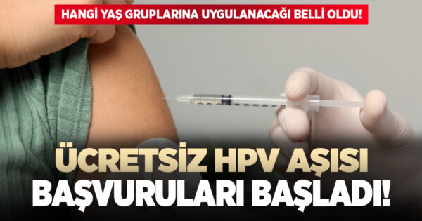 Ücretsiz HPV aşısı başvuruları başladı!