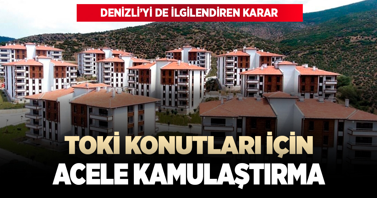 500 bin konut projesinde Denizli'yi ilgilendiren karar
