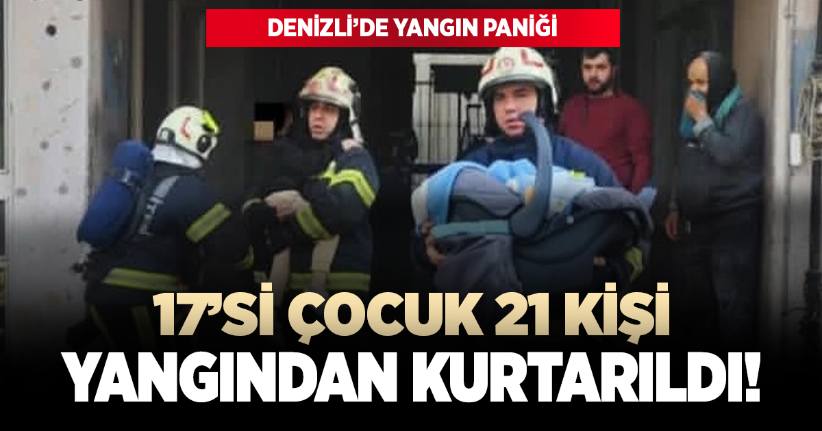 17'si çocuk 21 kişi alevlerin arasından kurtarıldı!