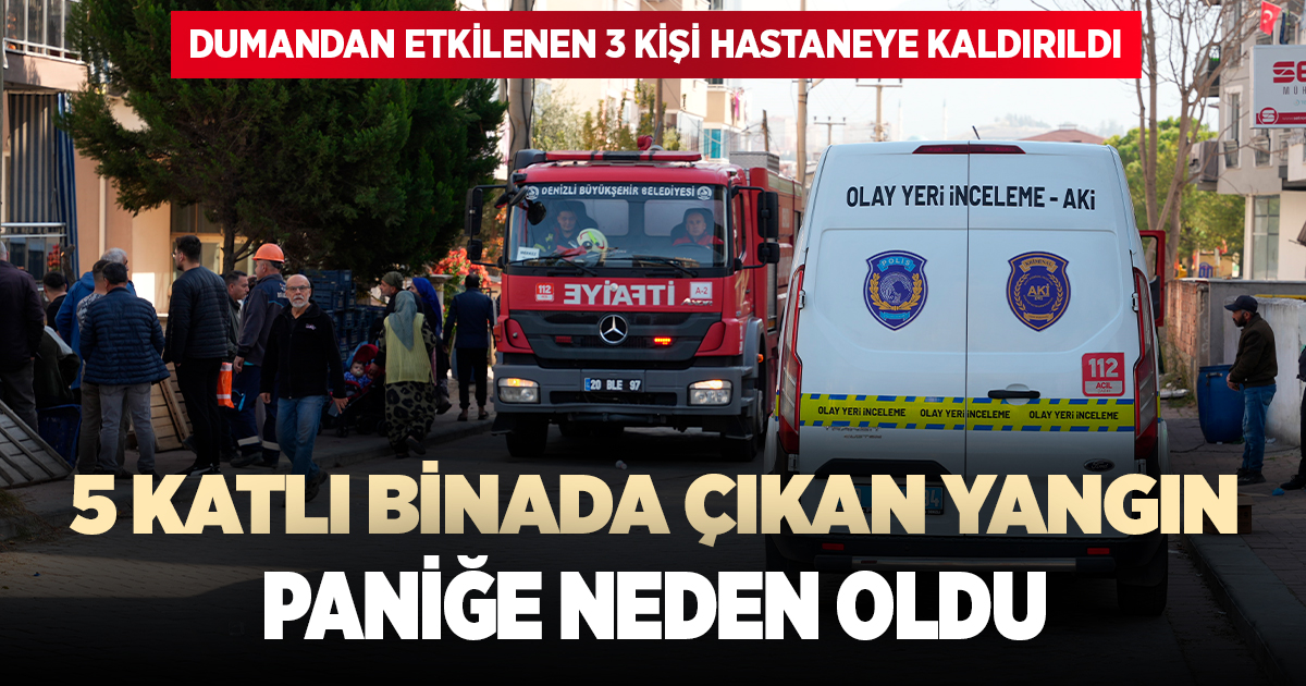 5 katlı binada çıkan yangın paniğe neden oldu