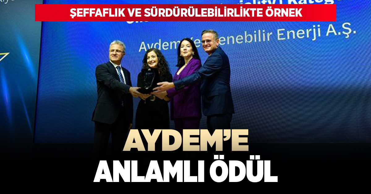 AYDEM’E ANLAMLI ÖDÜL