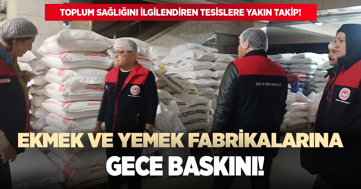Ekmek ve yemek üretim tesislerine baskın yapıldı