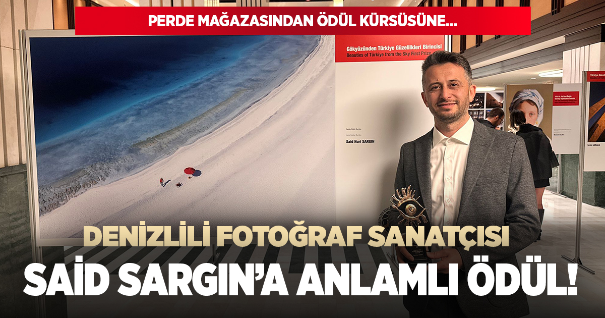 Denizlili fotoğraf sanatçısına anlamlı ödül!