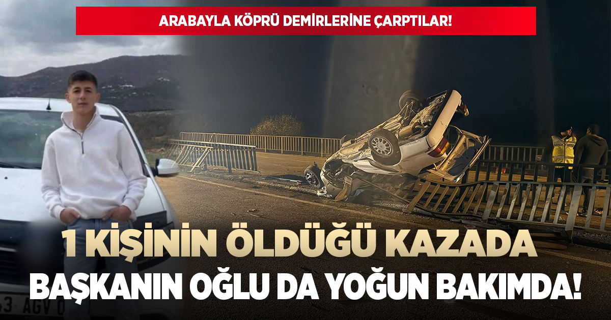 Köprü demirlerine çarpan araçta 1 kişi öldü!