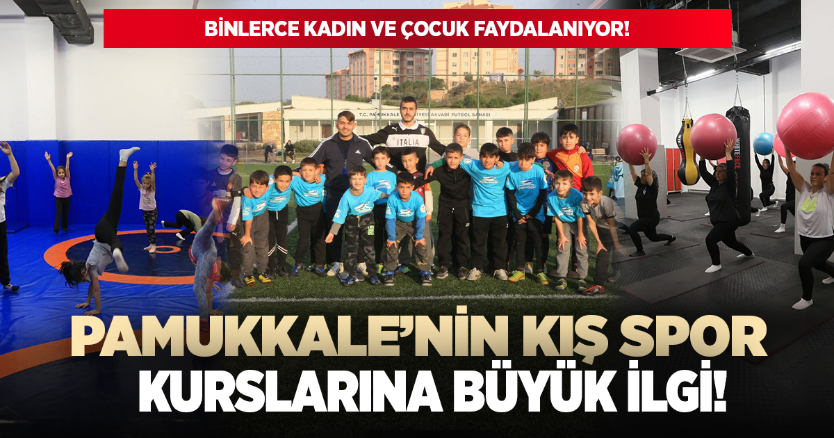 Pamukkale kış spor kurslarına yoğun katılım!
