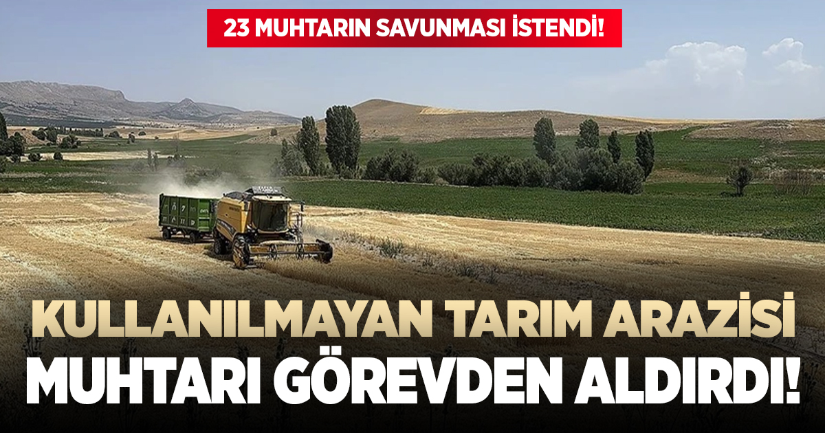 Kullanılmayan arazi muhtarı görevden aldırdı!
