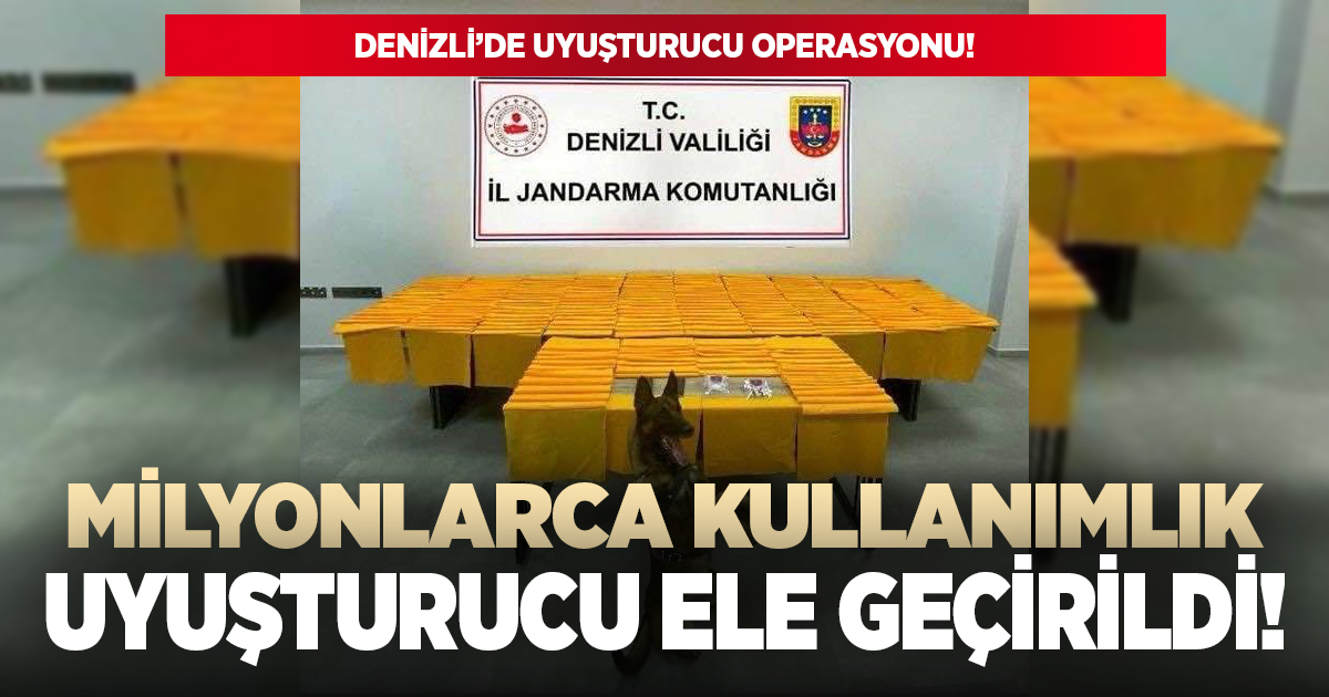 Denizli'de milyonlarca kullanımlık uyuşturucu ele geçirildi!
