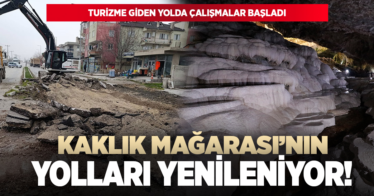 Kaklık Mağarası'nın yolları yenileniyor!