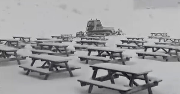 Denizli’nin yükseklerinde lapa lapa kar var