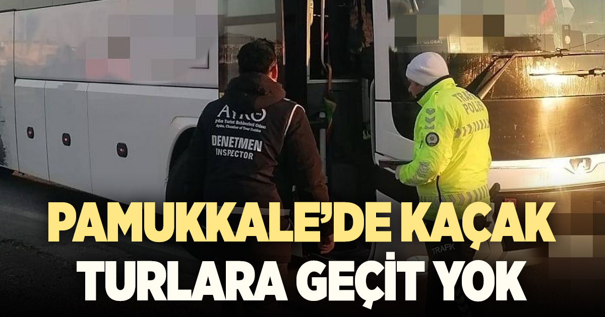 Pamukkale’de kaçak tur denetimi: 4 ihlal tespit edildi
