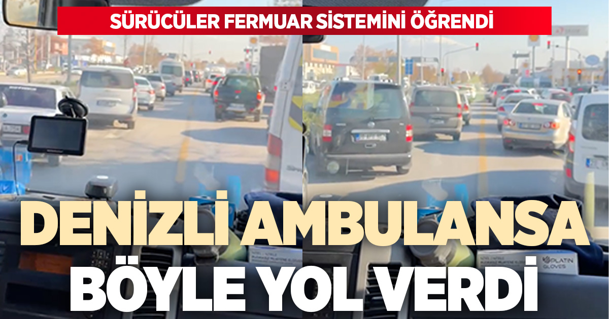 Fermuar sistemi sayesinde ambulans sıkışık trafikte hastayı yetiştirdi