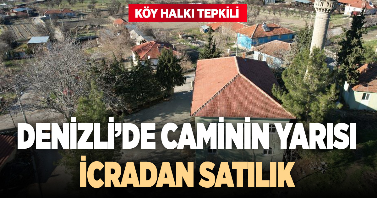 Köyün tek camisinin bir kısmı ve avlusu icradan satılığa çıkarıldı