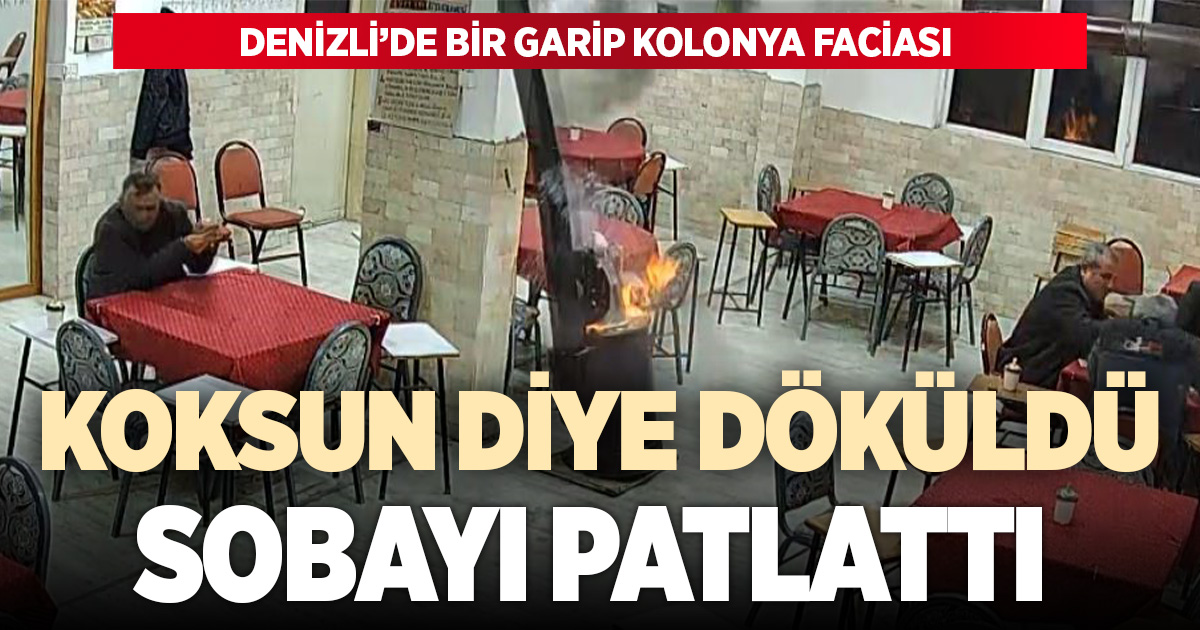 Güzel kokması için sobaya dökülen kolonya ortalığı savaş alanına çevirdi