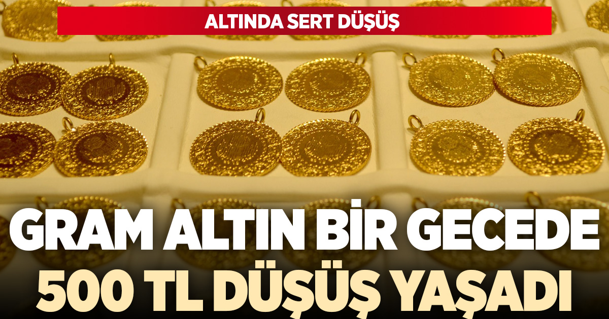 Altında sert düşüş: Gram altın bir gecede 500 TL’den fazla geriledi