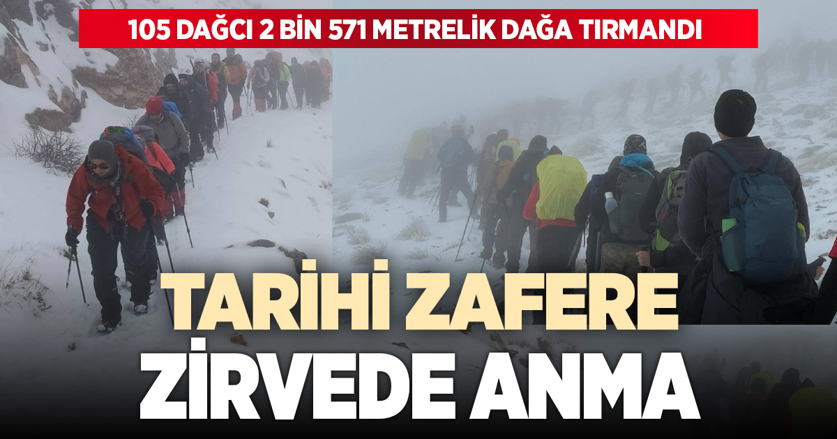 Kazıkbeli Zaferi Honaz zirvesinde anıldı: 105 Dağcı zirveye yürüdü