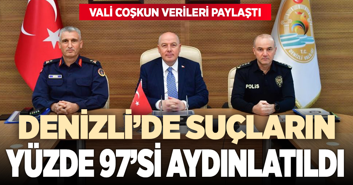 Denizli’de suçla mücadelede yüksek başarı oranı: Suçların yüzde 97’si aydınlatıldı