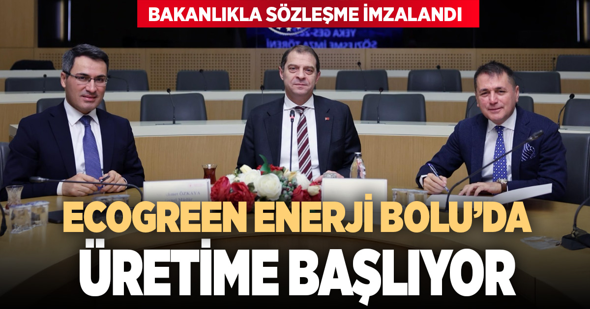 Ecogreen Enerji Holding, Bolu Gerede’deki GES üretimi için bakanlıkla sözleşme imzaladı