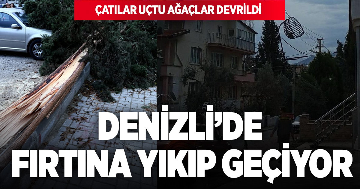 Denizli’de şiddetli rüzgar yaşamı olumsuz etkiliyor