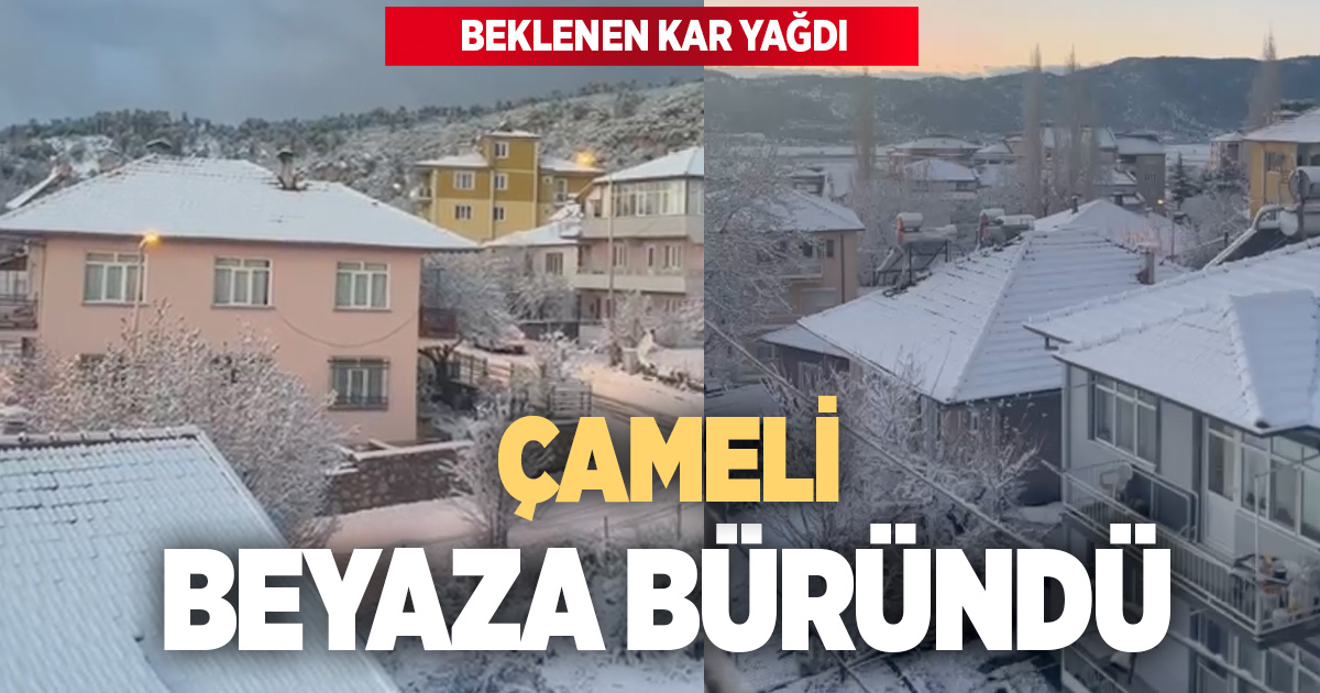 Denizli’de kar kendini gösterdi: İlk beyaz örtü Çameli’den  