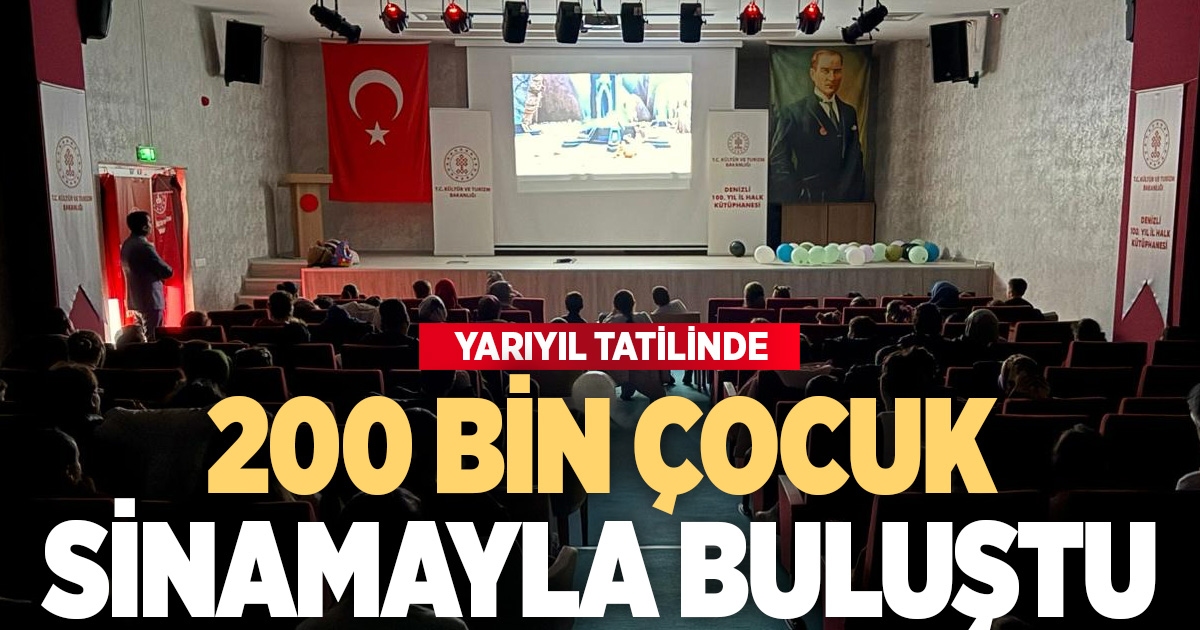 Yarıyıl tatilinde bin 200 çocuk sinema ile buluştu