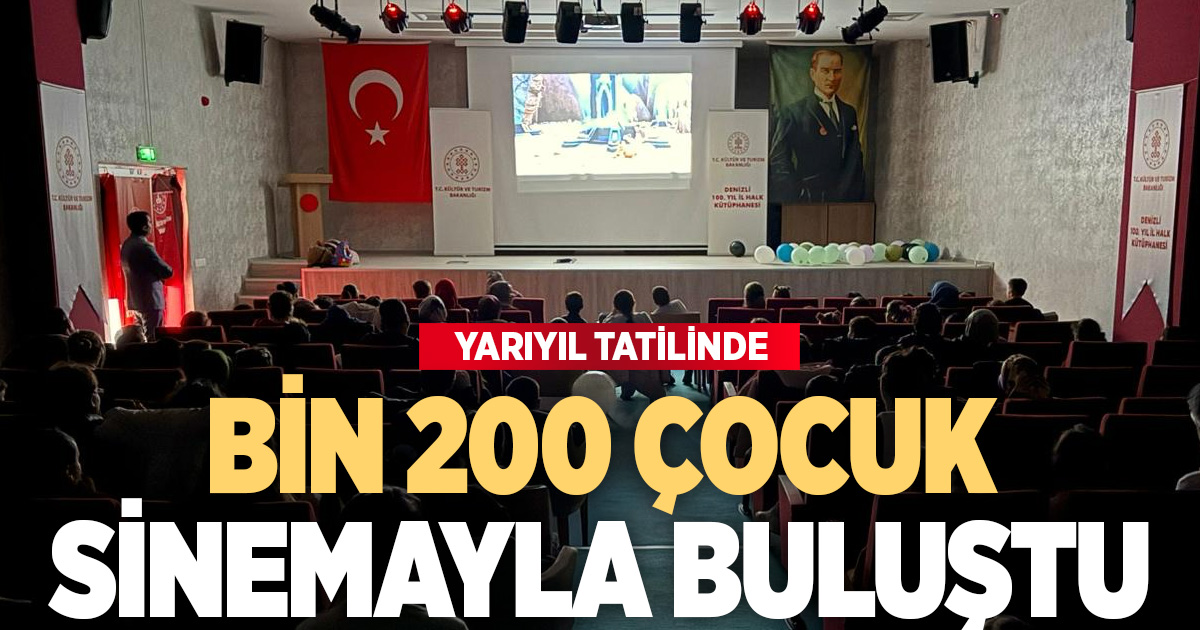 Yarıyıl tatilinde bin 200 çocuk sinema ile buluştu