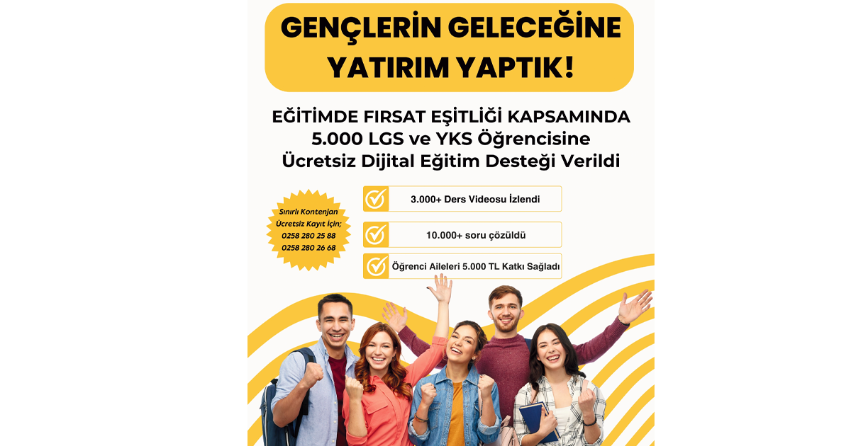 Eğitimde Fırsat Eşitliği Projesi ile 5 bin gence ulaşıldı