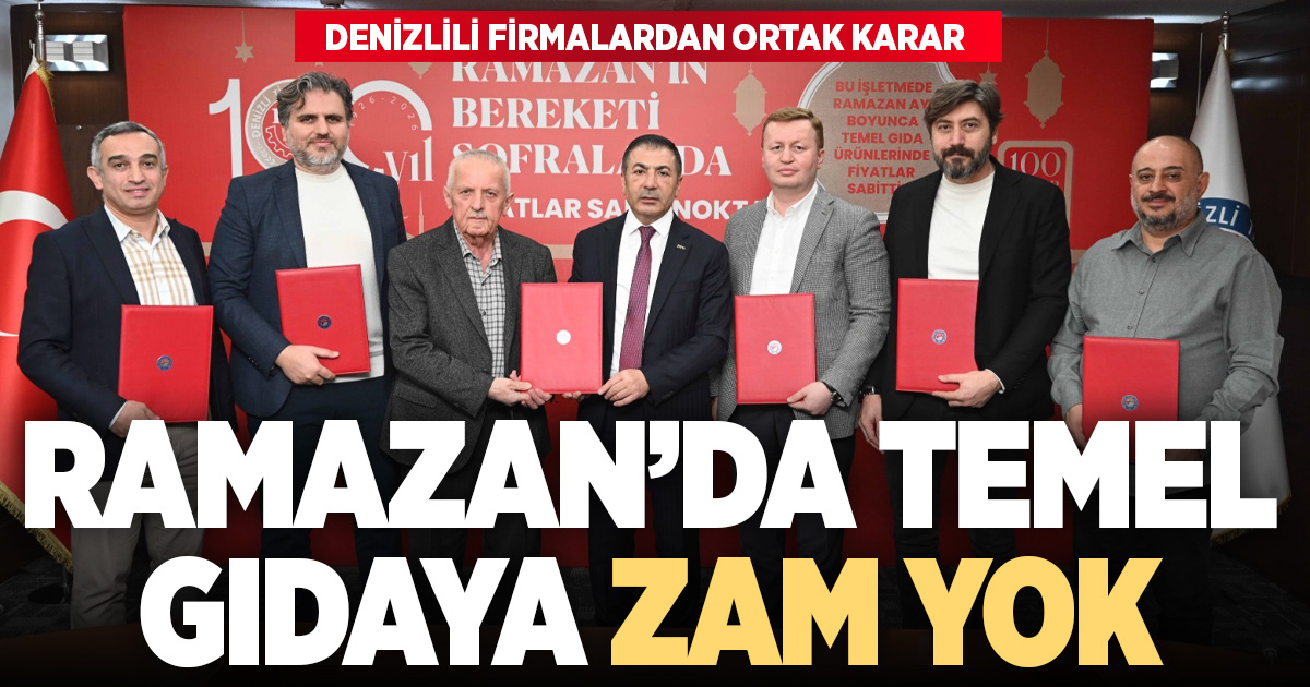 RAMAZANDA TEMEL GIDAYA ZAM YOK