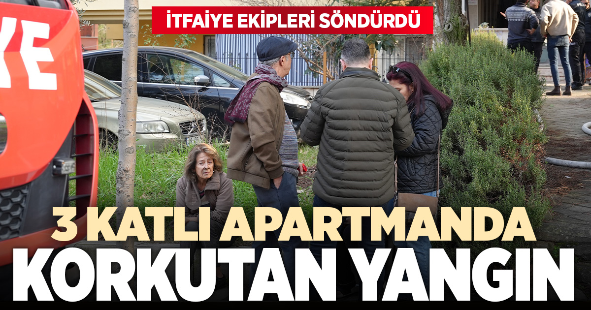  Denizli’de apartman dairesindeki yangın korkuttu