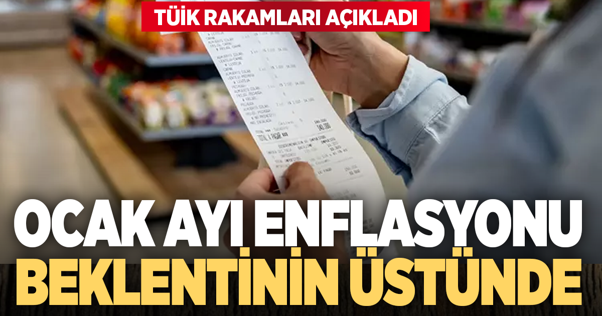 Ocak enflasyonu beklentinin üzerinde çıktı: Yüzde 4,84 oldu