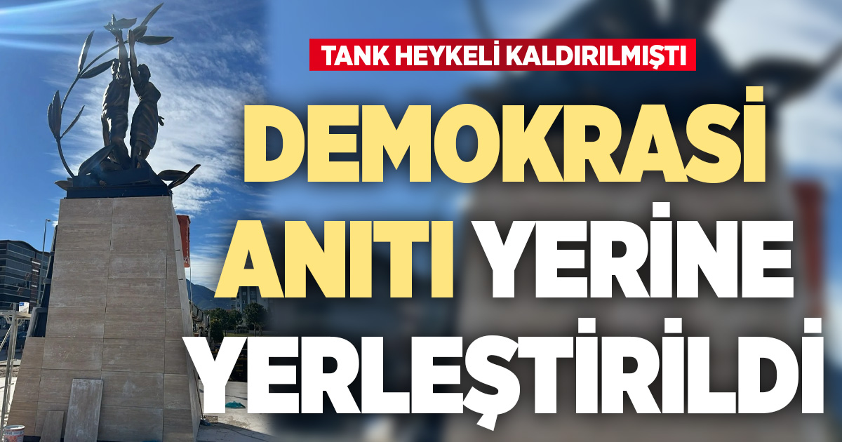 15 Temmuz anısına yapılan meydana demokrasi anıtı yapıldı