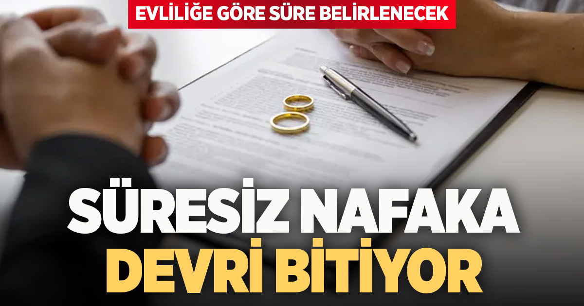 Süresiz nafaka tarih oluyor