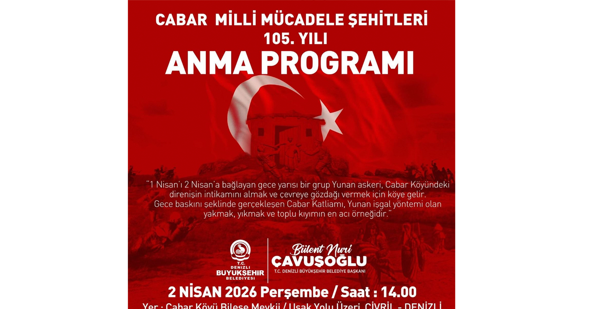 Cabar Katliamı’nın 105. yılında şehitler törenle anılacak
