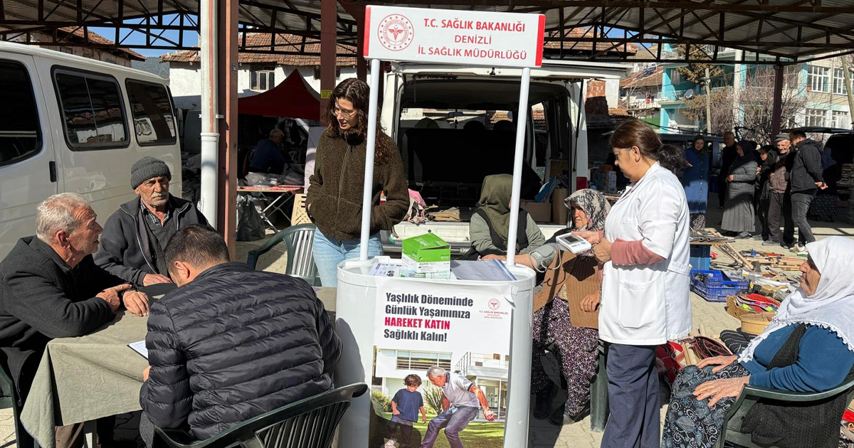 Serinhisar’da vatandaşlara sağlık taraması ve bilgilendirme