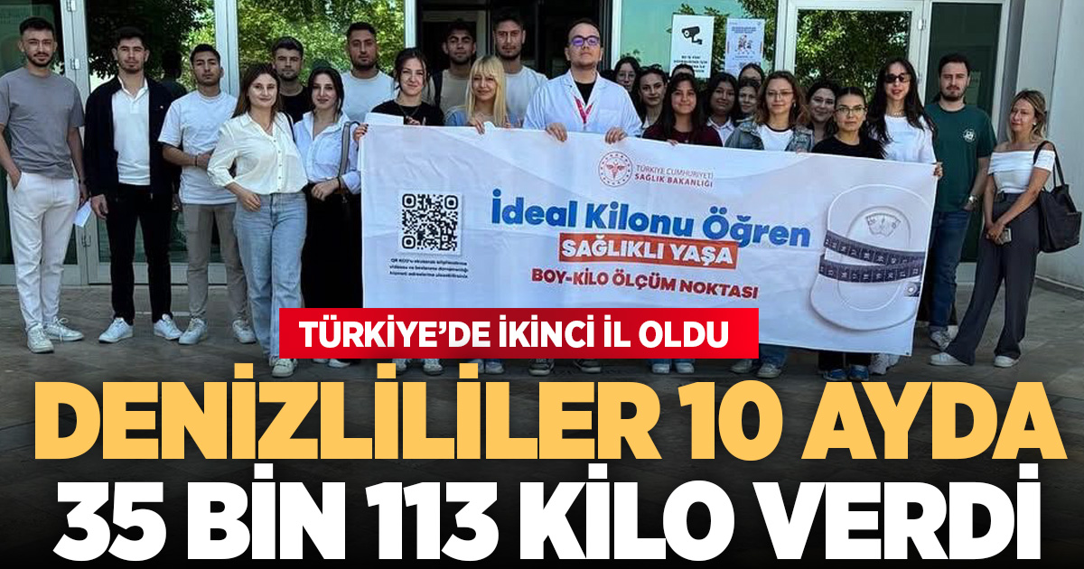 Denizlililer, 10 ayda 35 bin 113 kilo zayıfladı