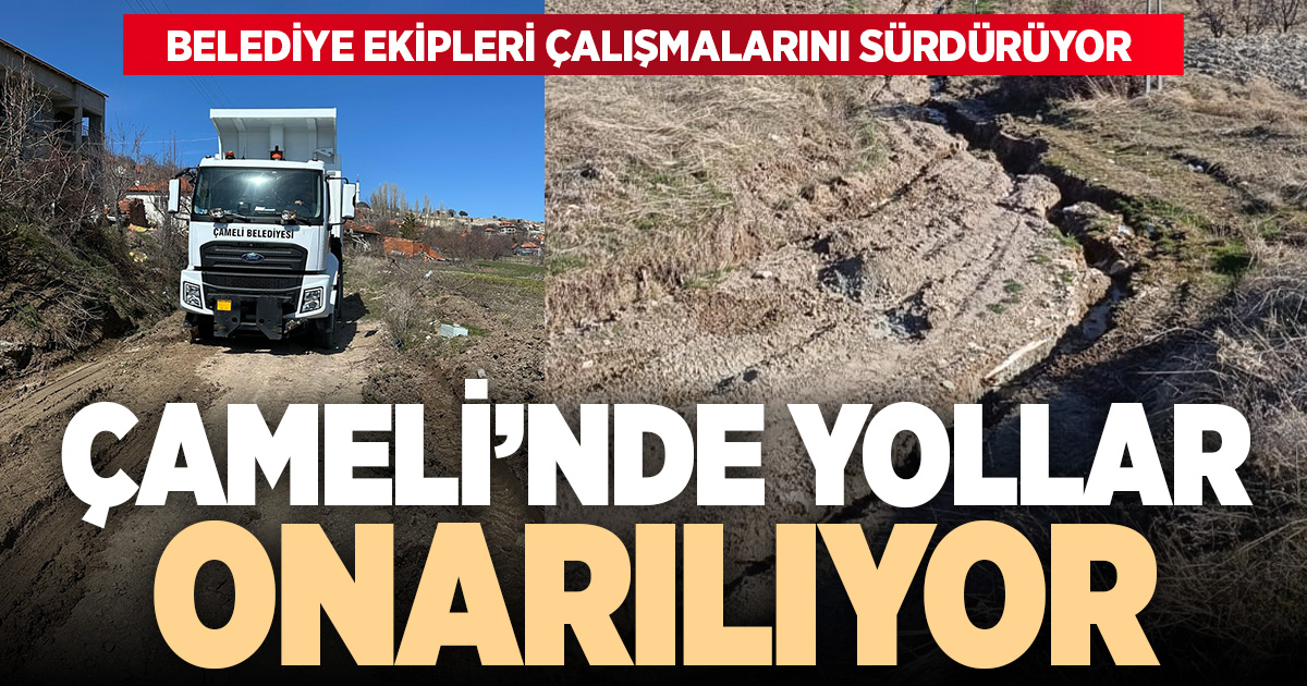 Çameli Belediyesi yol bakım çalışmalarına hız kesmeden devam ediyor