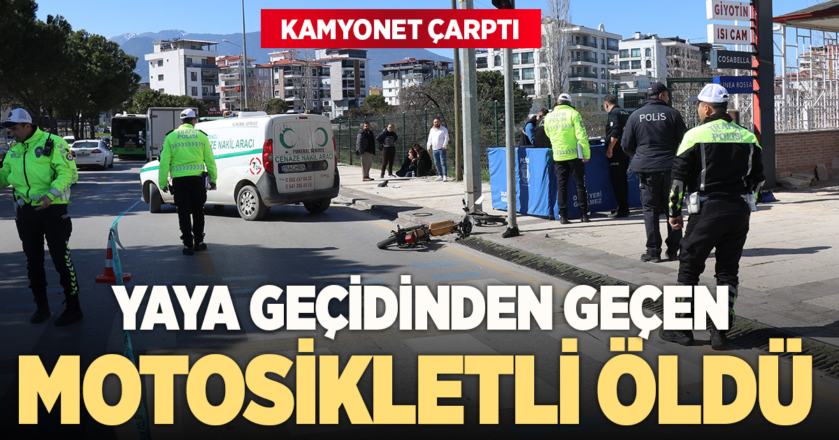 Motosikletiyle yaya geçidinden geçmek isteyen adam hayatını kaybetti