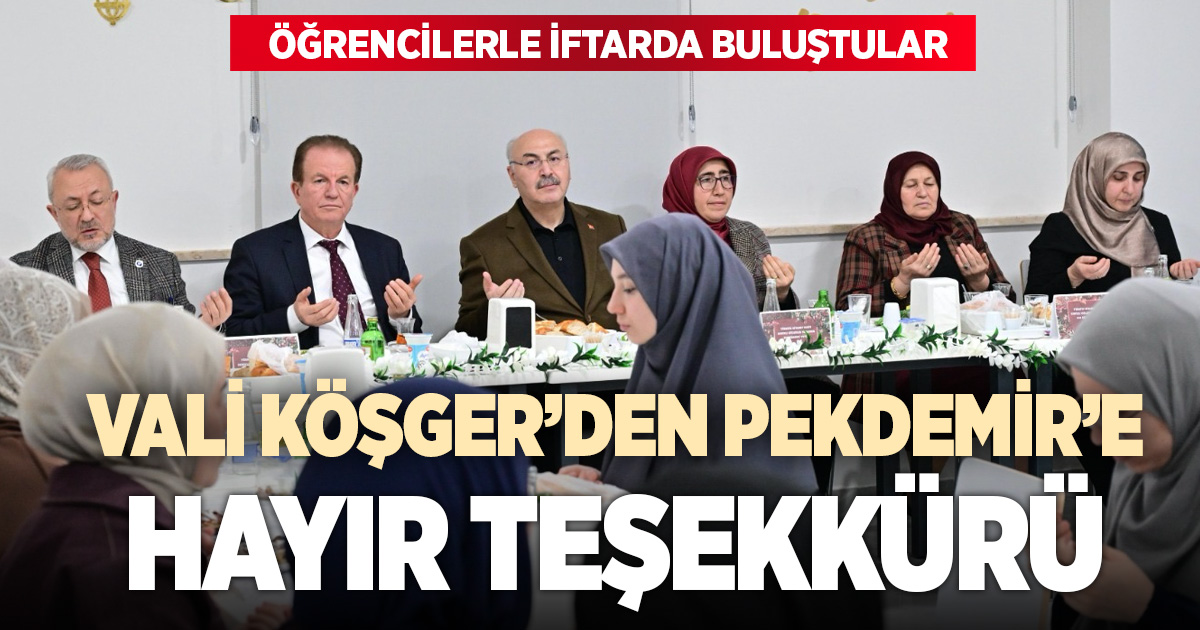 Vali Köşger’den Halil Pekdemir ve ailesine ‘hayır’ teşekkürü